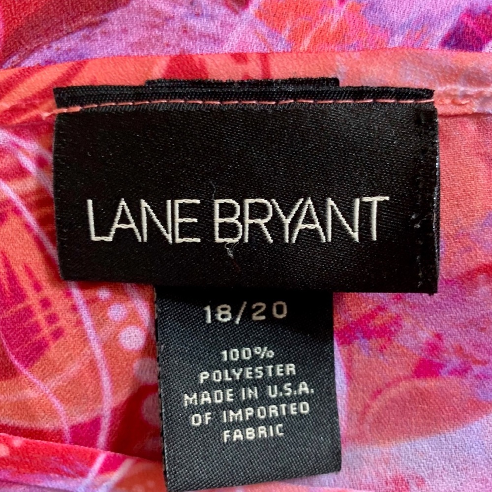 LANE BRYANT Purple White Elastic Waist Tunic - Picture 5 of 5